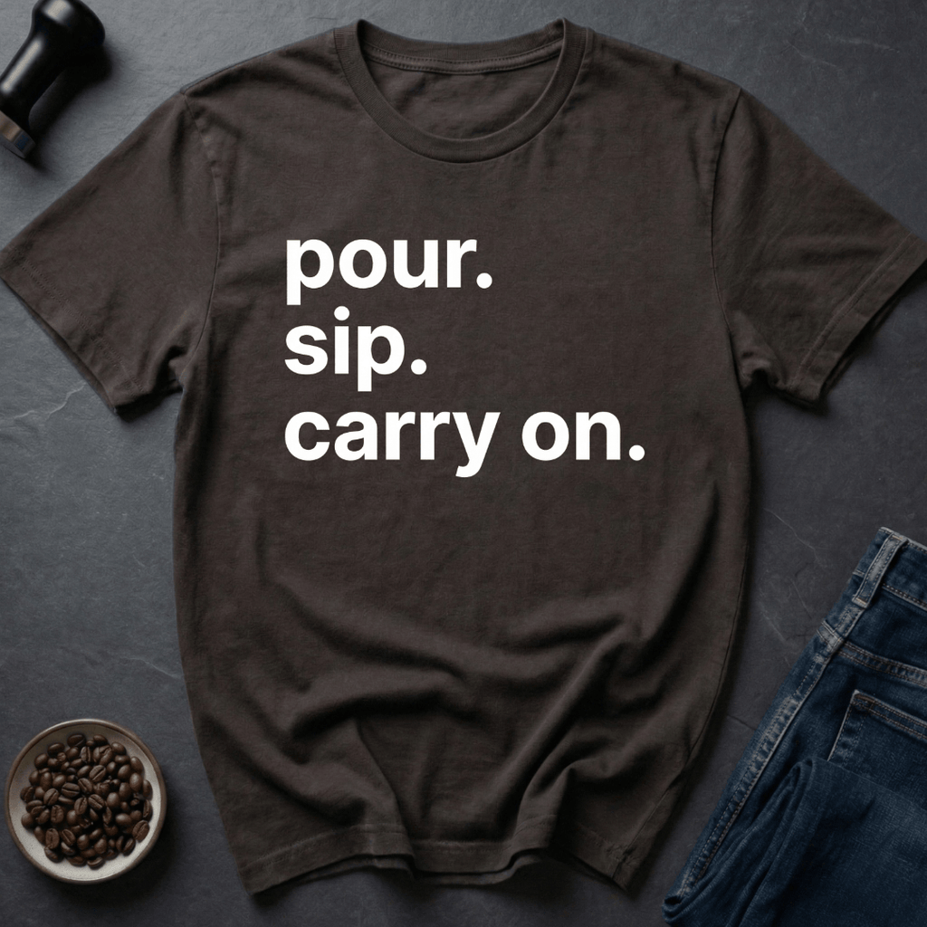 Coffee graphic Carry On T-Shirt in by Caffeine Dept