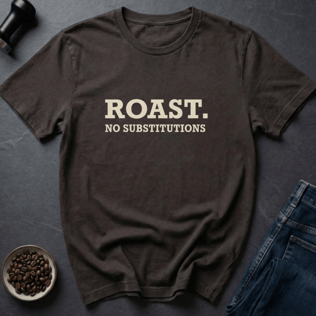 Coffee graphic Roast Only T-Shirt in by Caffeine Dept