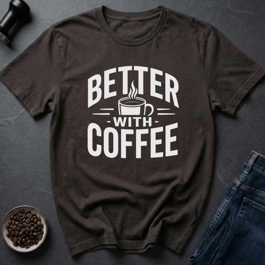 Coffee graphic Add Coffee T-Shirt in by Caffeine Dept