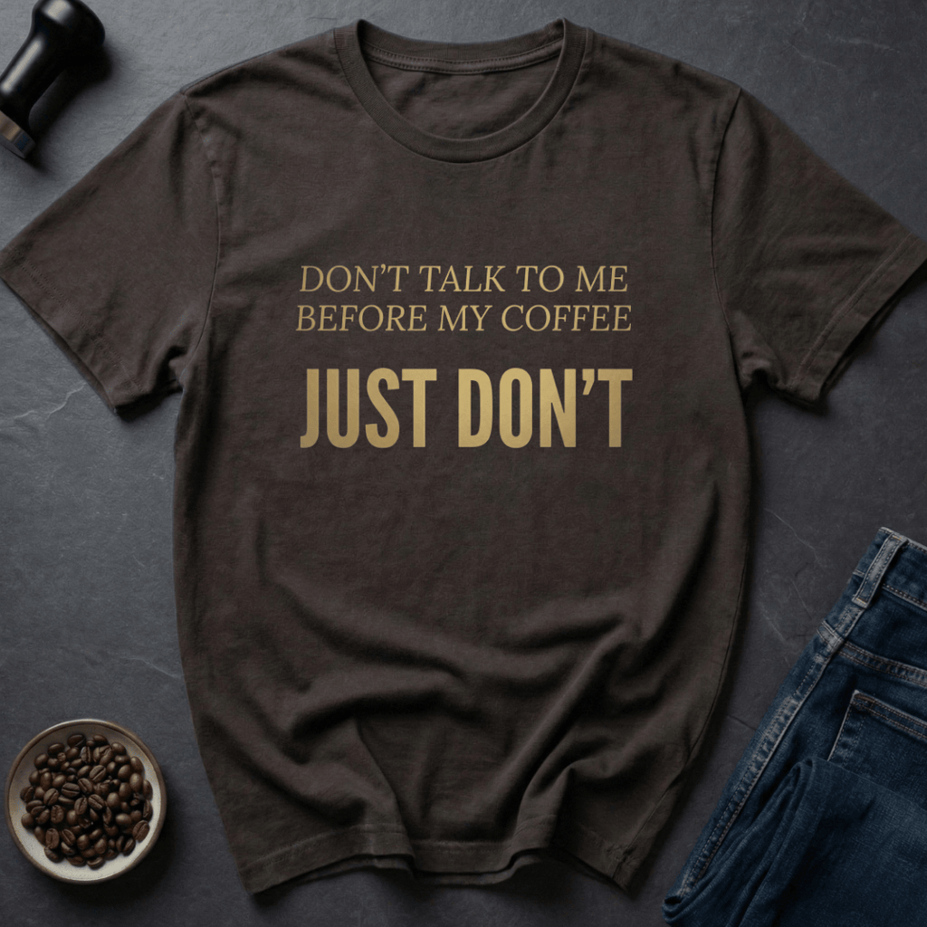 Coffee graphic Silence Please T-Shirt in by Caffeine Dept