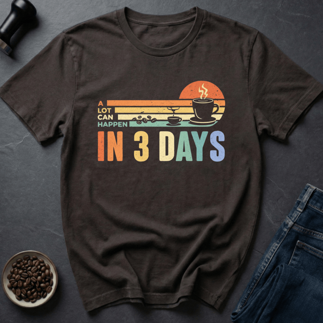Coffee graphic 3 Days T-Shirt in by Caffeine Dept