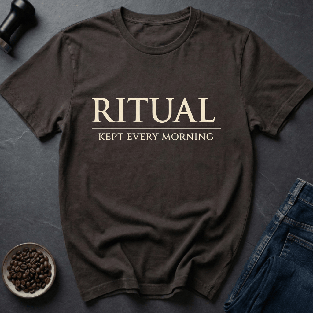 Coffee graphic Morning Ritual T-Shirt in by Caffeine Dept