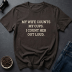 Coffee graphic Cup Counter T-Shirt in by Caffeine Dept