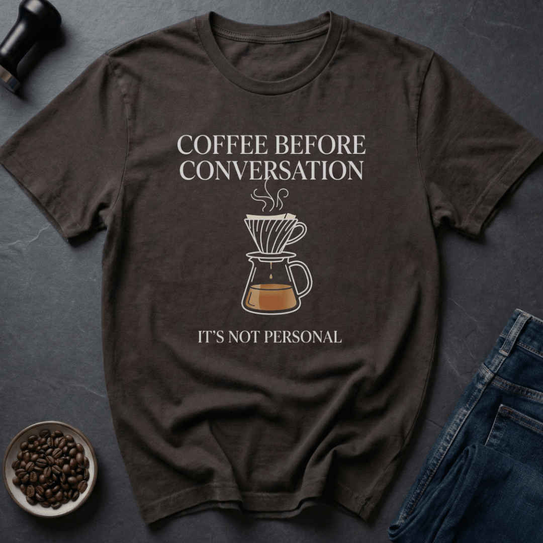 Coffee graphic No Talking T-Shirt in by Caffeine Dept