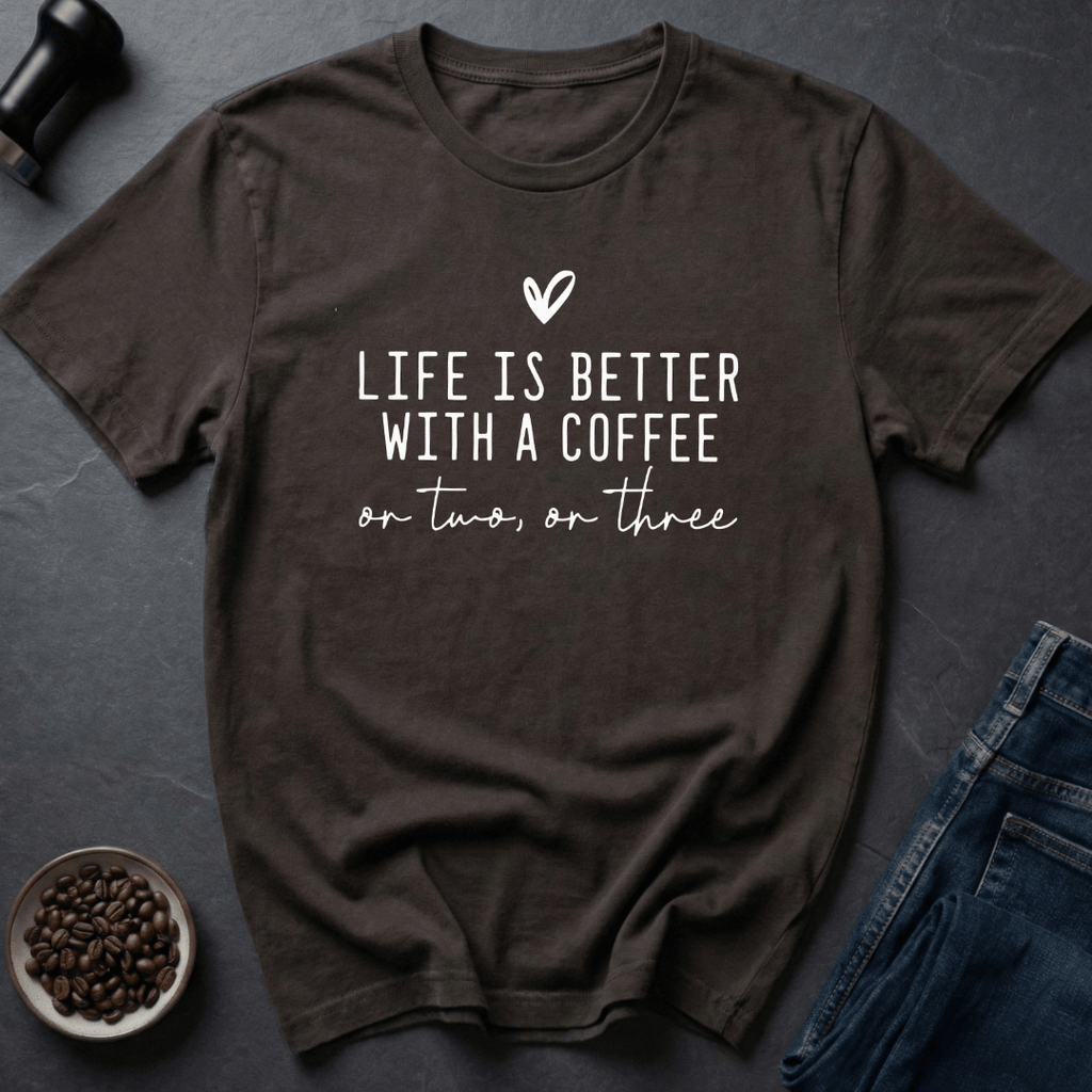 Coffee graphic More Coffee T-Shirt in by Caffeine Dept