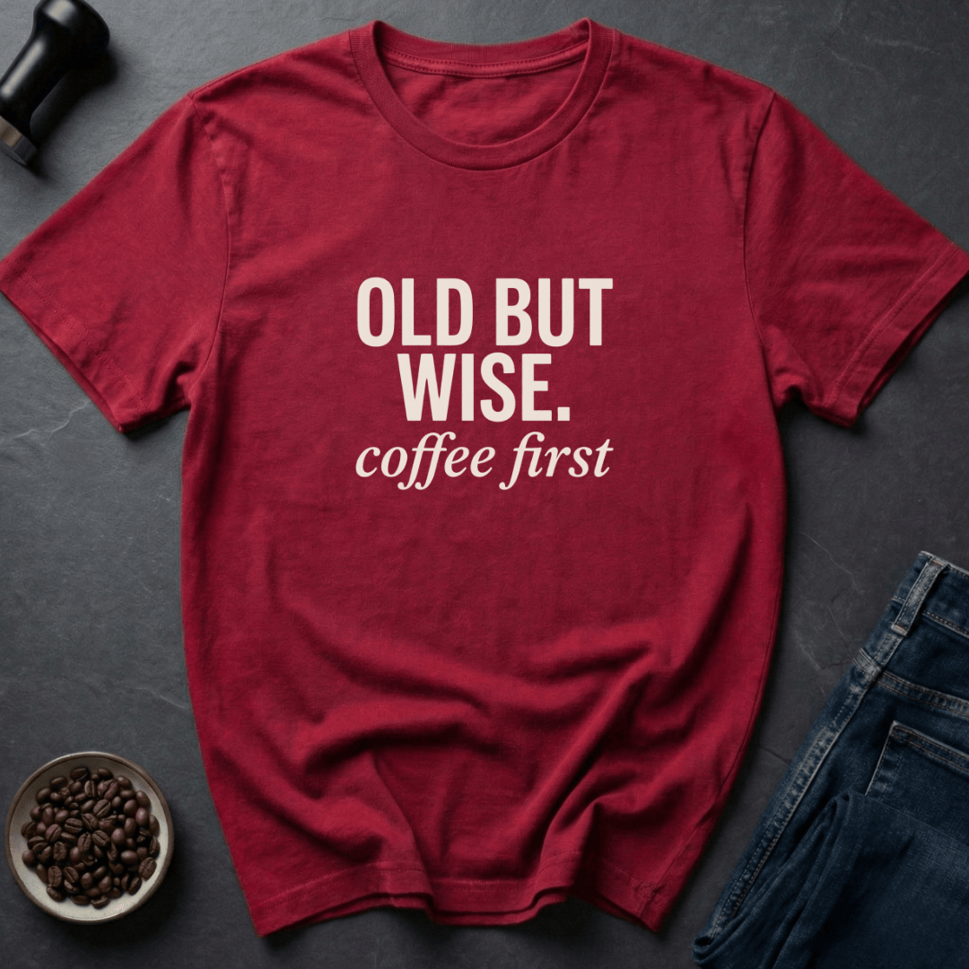 Coffee graphic Old Wise T-Shirt in by Caffeine Dept