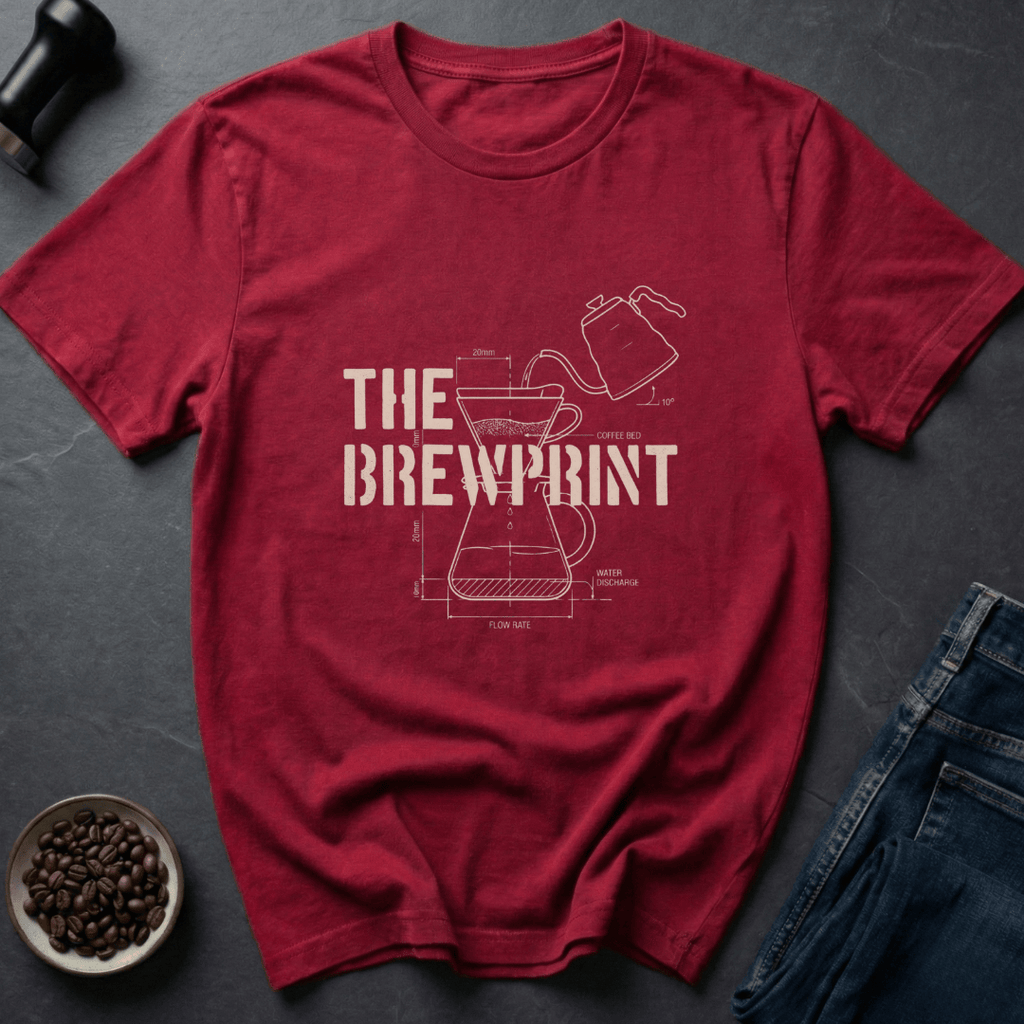 Coffee graphic Brewprint T-Shirt in by Caffeine Dept