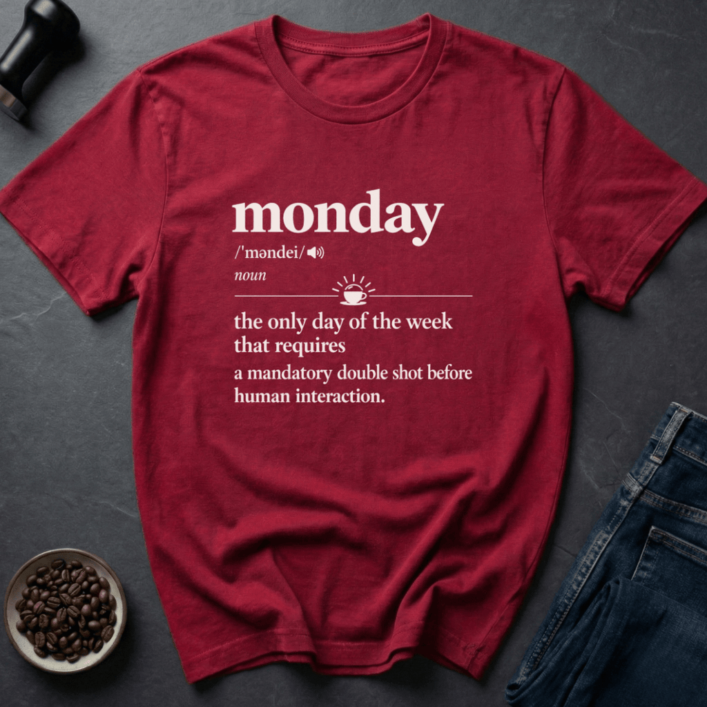 Coffee graphic Monday Coffee T-Shirt in by Caffeine Dept