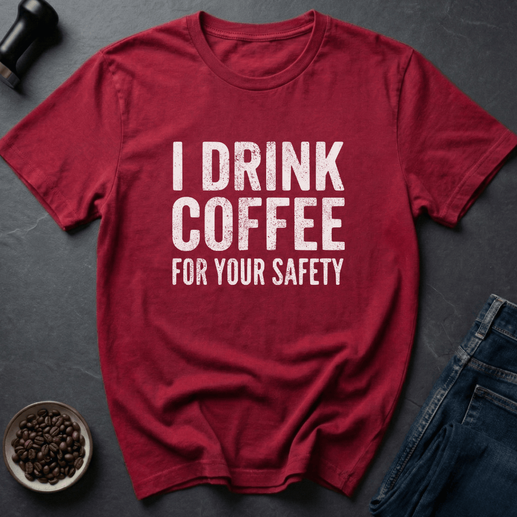 Coffee graphic Caffeine Warning T-Shirt in by Caffeine Dept
