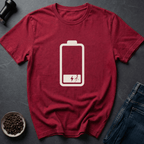 Coffee graphic Low Battery T-Shirt in by Caffeine Dept