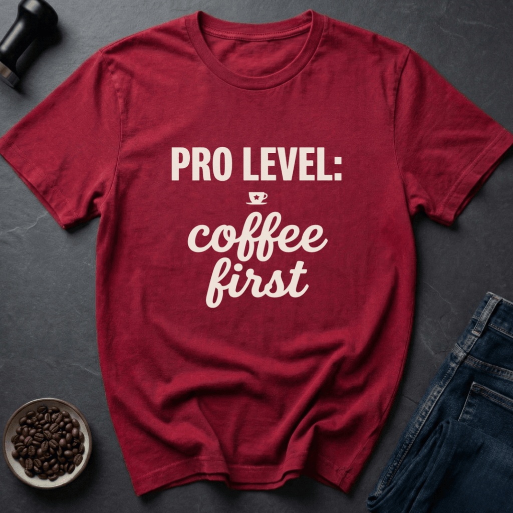 Coffee graphic Pro Caffeinated T-Shirt in by Caffeine Dept