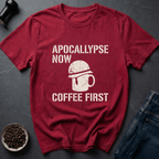 Coffee graphic Coffee First T-Shirt in by Caffeine Dept