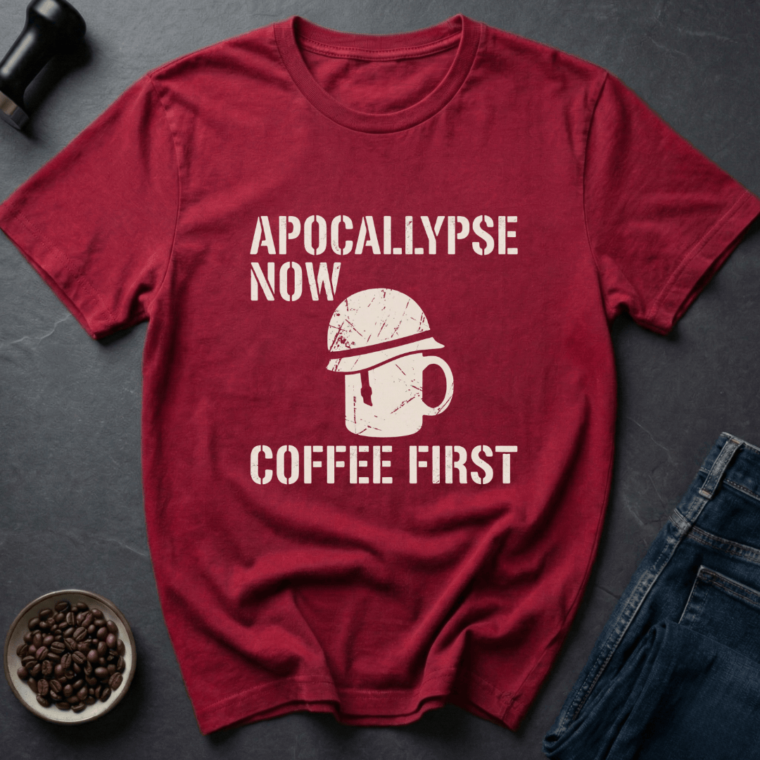 Coffee graphic Coffee First T-Shirt in by Caffeine Dept