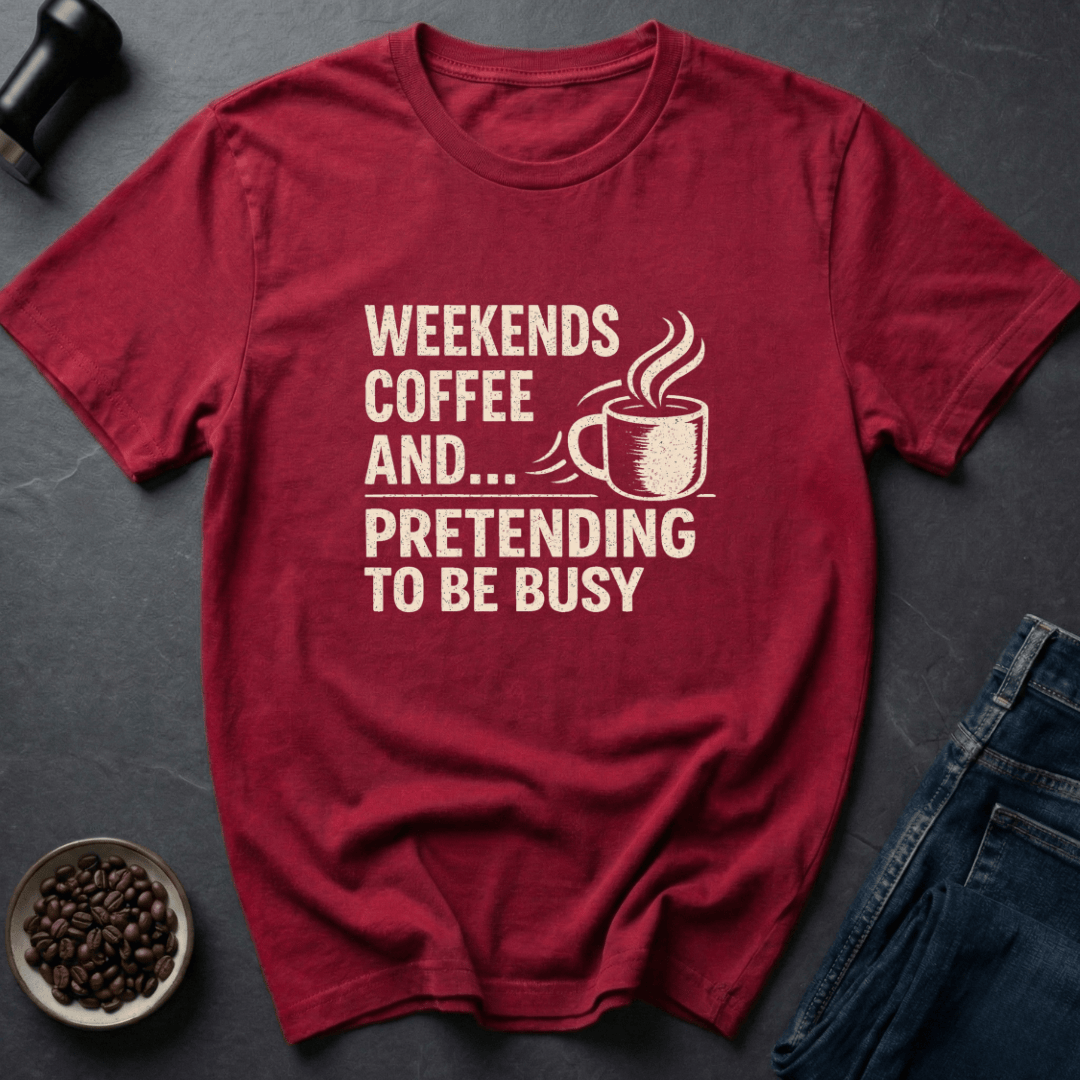Coffee graphic Weekend Coffee T-Shirt in by Caffeine Dept