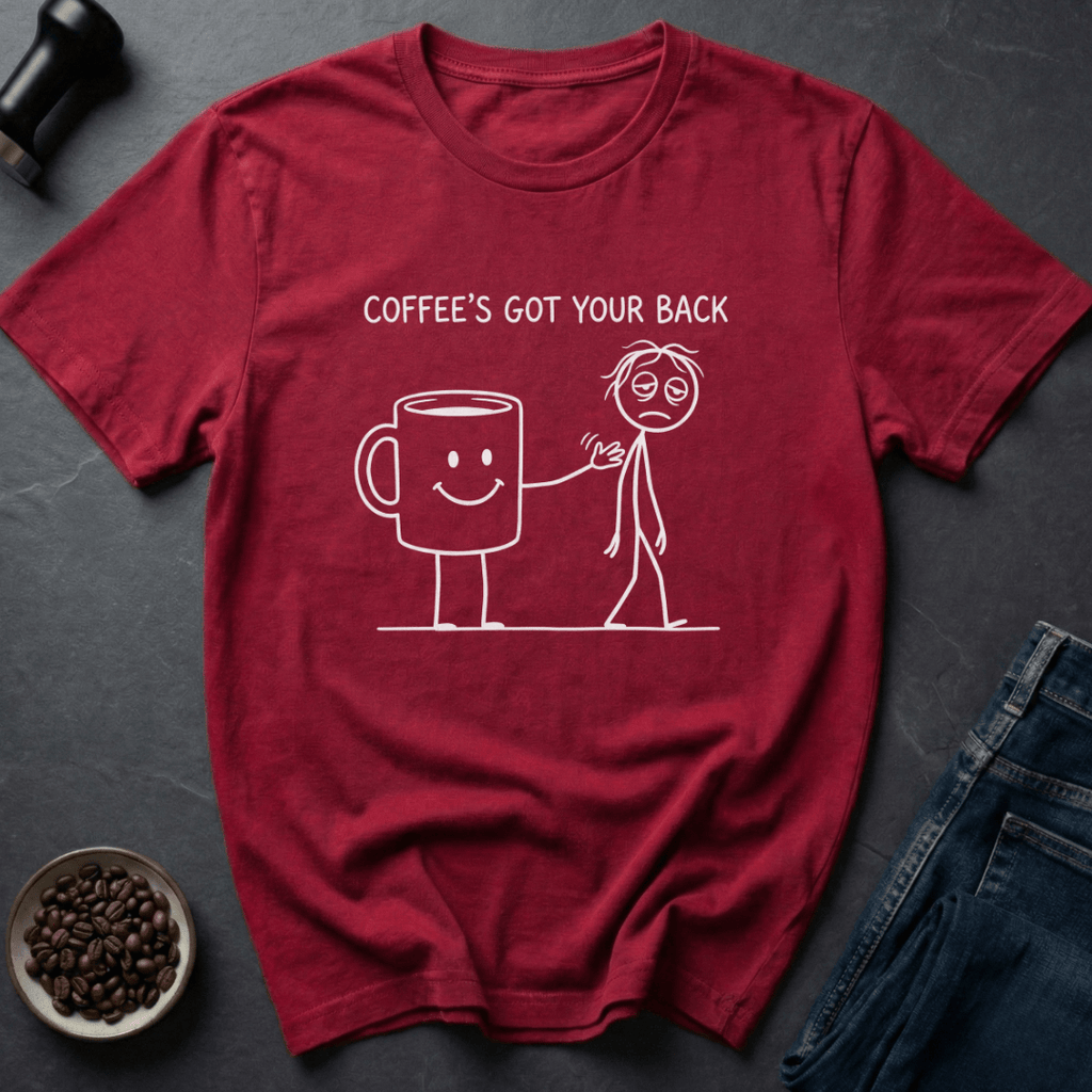 Coffee graphic Bean Support T-Shirt in by Caffeine Dept