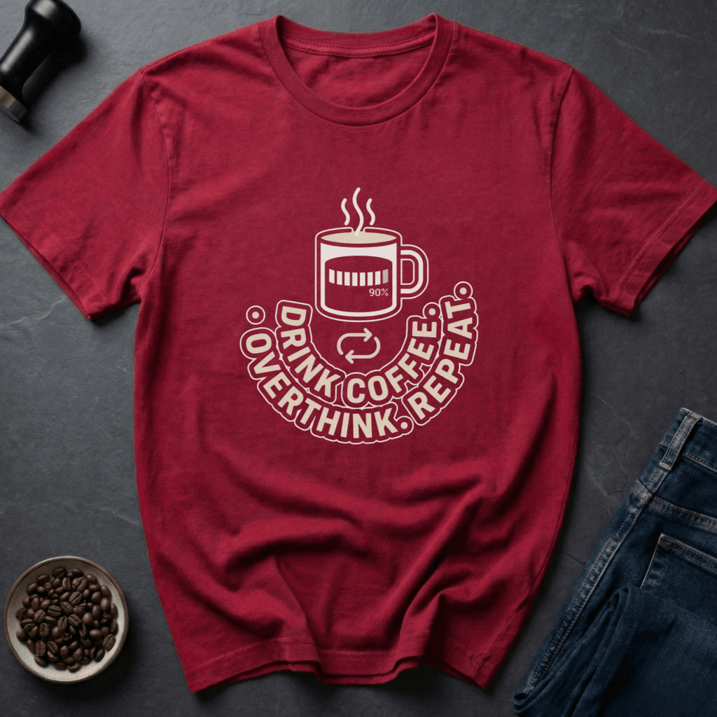 Coffee graphic Again And Again T-Shirt in by Caffeine Dept