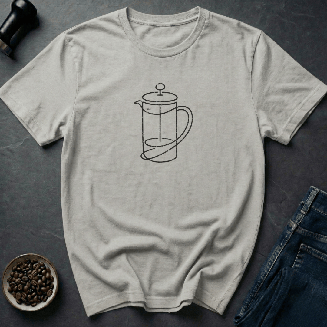 Coffee graphic Press & Brew T-Shirt in by Caffeine Dept