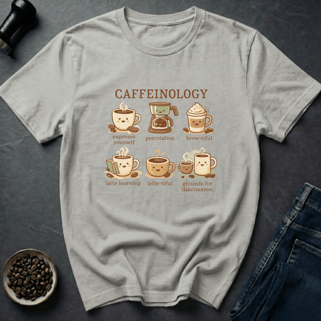Coffee graphic Caffeinology T-Shirt in by Caffeine Dept