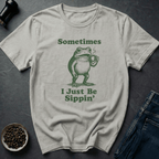 Coffee graphic Sippin Frog T-Shirt in by Caffeine Dept