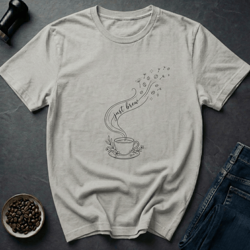 Coffee graphic Just Brew T-Shirt in by Caffeine Dept
