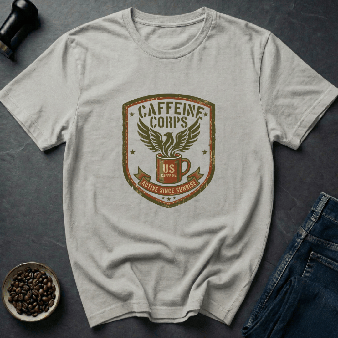 Coffee graphic Caffeine Corps T-Shirt in by Caffeine Dept