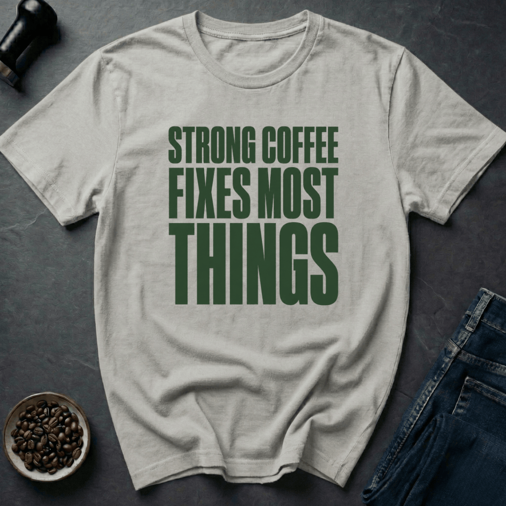 Coffee graphic Strong Coffee T-Shirt in by Caffeine Dept