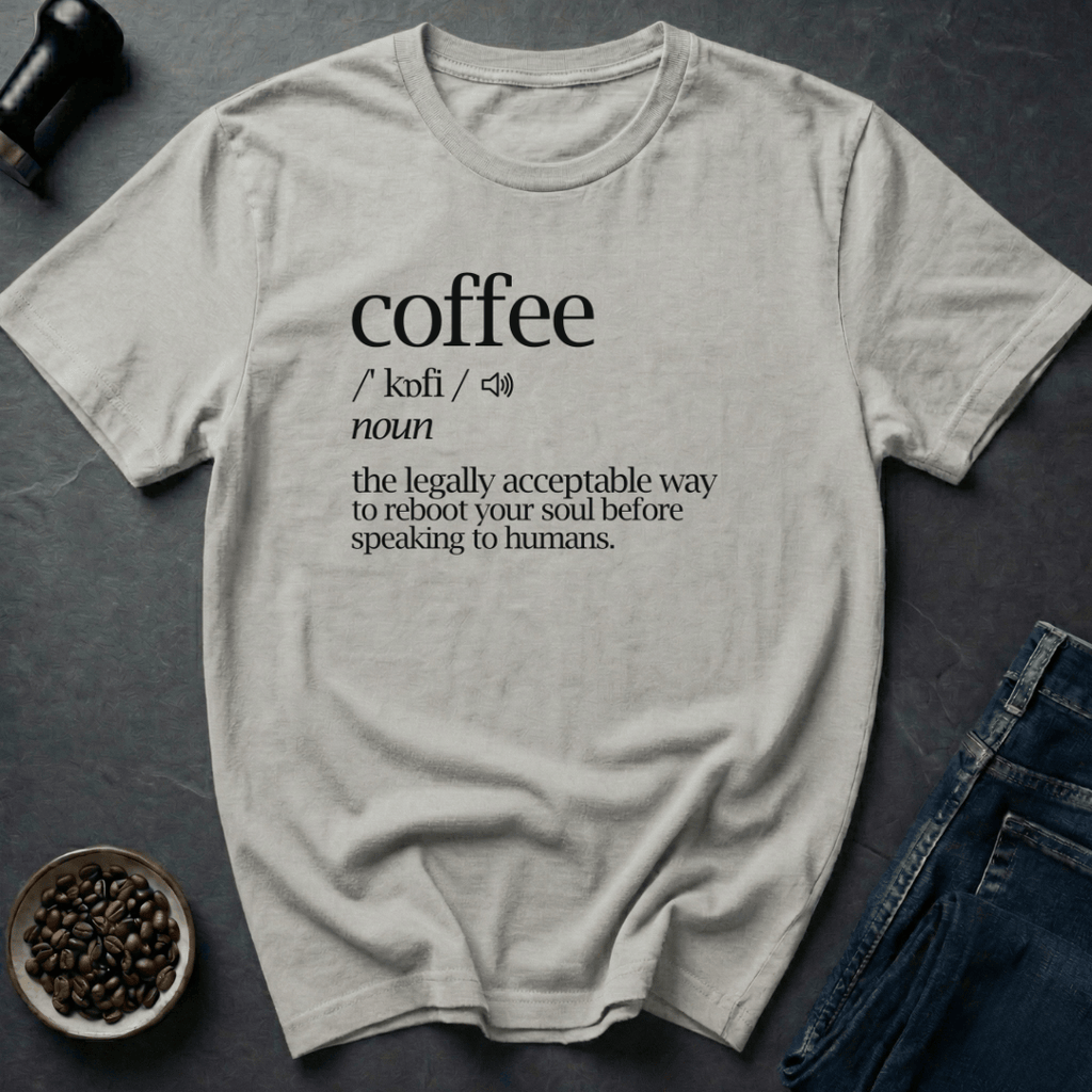 Coffee graphic Speak After Coffee T-Shirt in by Caffeine Dept