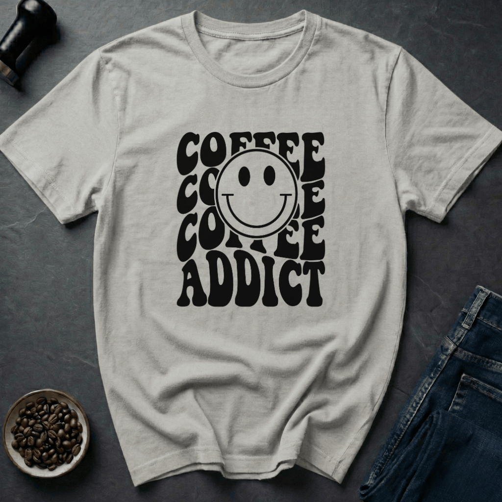 Coffee graphic Coffee Addict T-Shirt in by Caffeine Dept