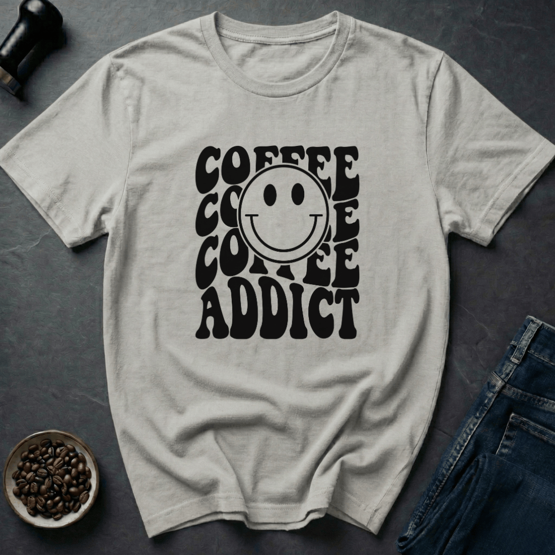 Coffee graphic Coffee Addict T-Shirt in by Caffeine Dept