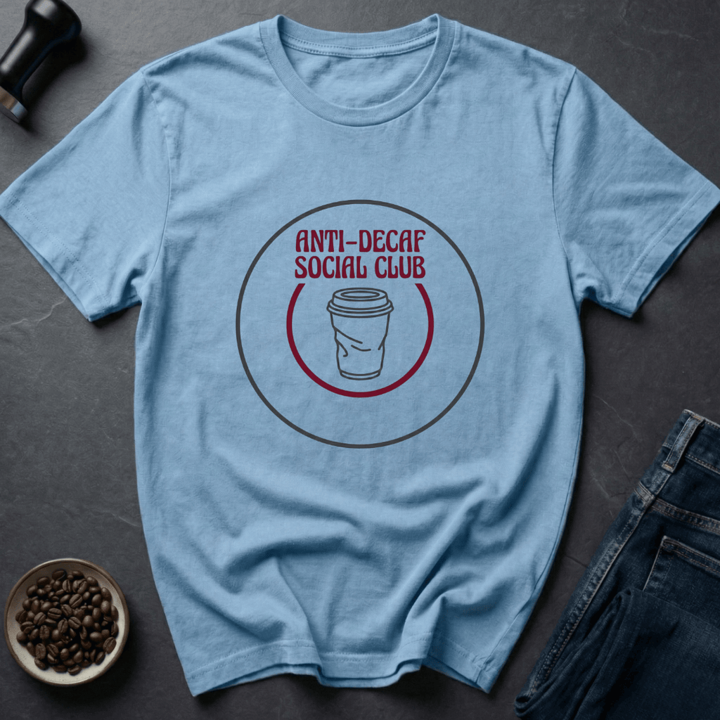 Coffee graphic Anti Decaf T-Shirt in by Caffeine Dept