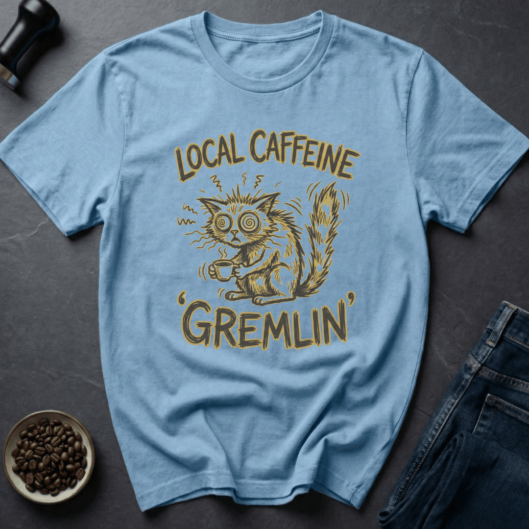 Coffee graphic Caffeine Gremlin T-Shirt in by Caffeine Dept