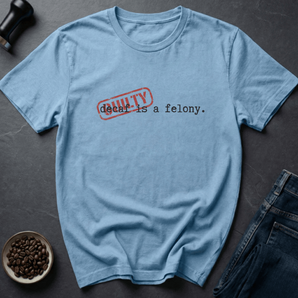 Coffee graphic Felony Brew T-Shirt in by Caffeine Dept