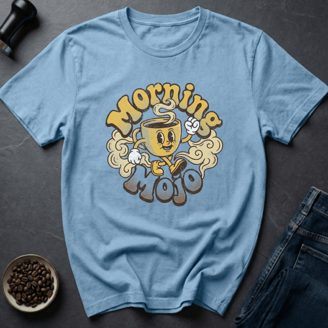 Coffee graphic Morning Mojo T-Shirt in by Caffeine Dept