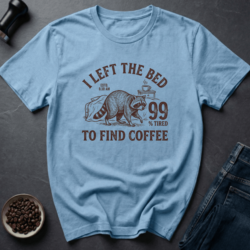 Coffee graphic Bed Escapee T-Shirt in by Caffeine Dept