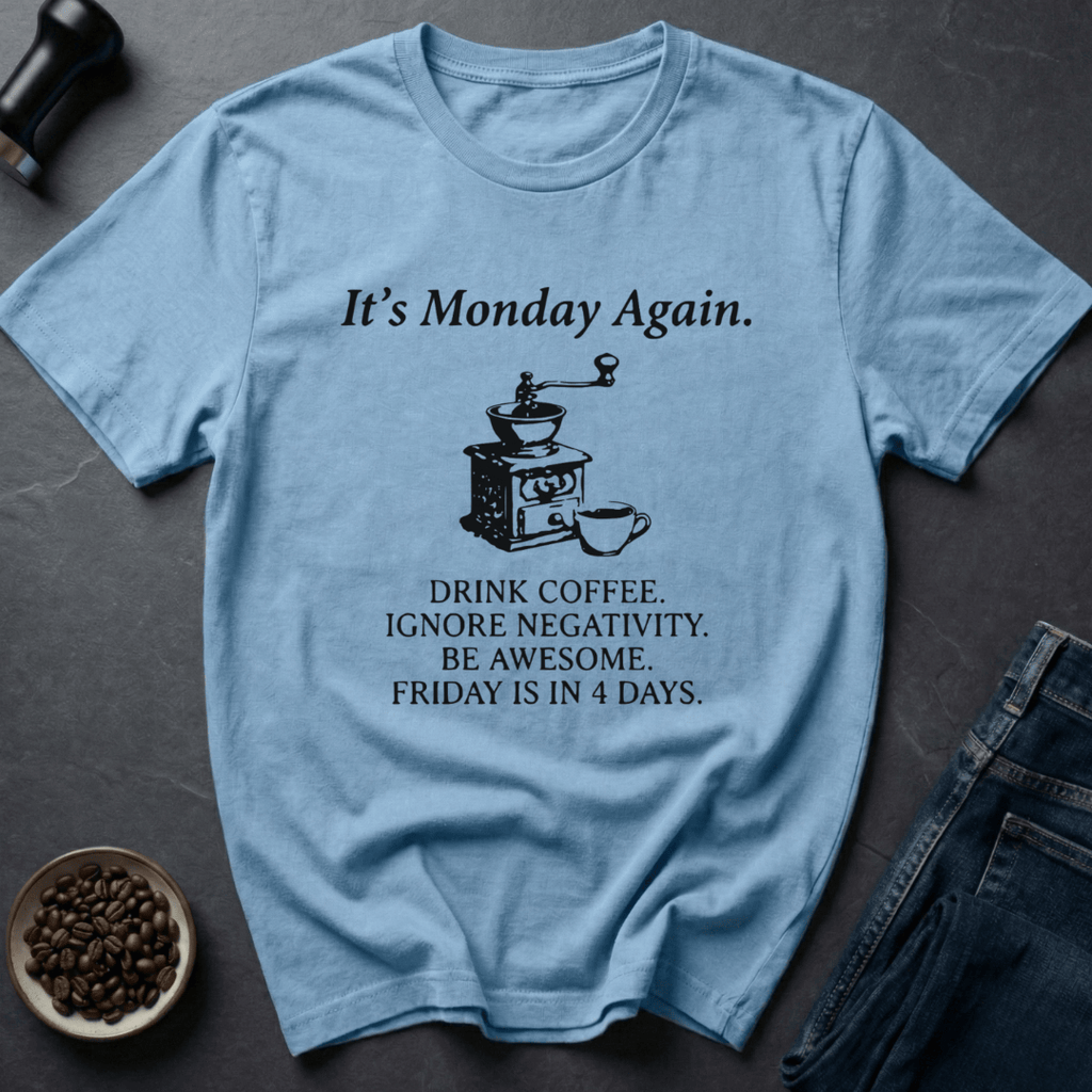 Coffee graphic Monday Mood T-Shirt in by Caffeine Dept