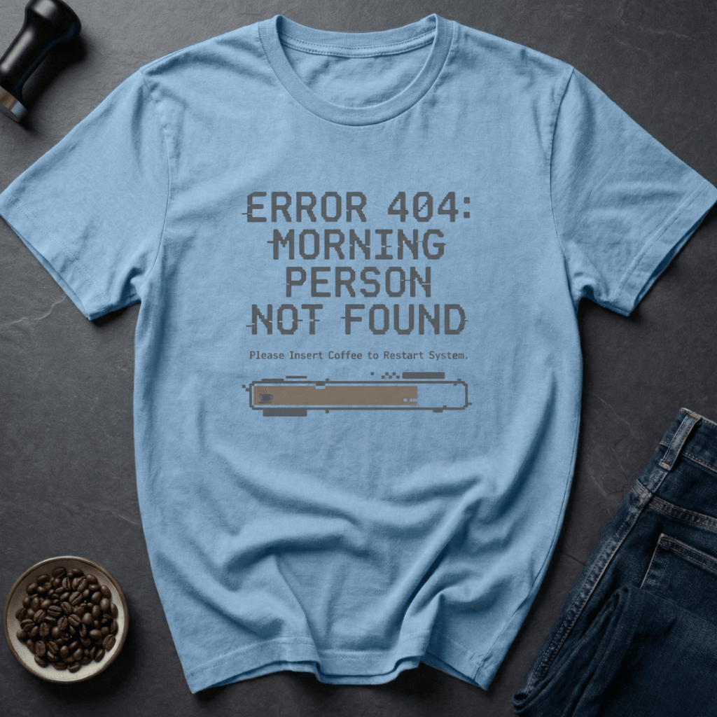 Coffee graphic Morning Error T-Shirt in by Caffeine Dept