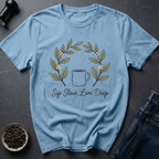 Coffee graphic Sip Slow T-Shirt in by Caffeine Dept