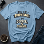 Coffee graphic Coffee & Survival T-Shirt in by Caffeine Dept