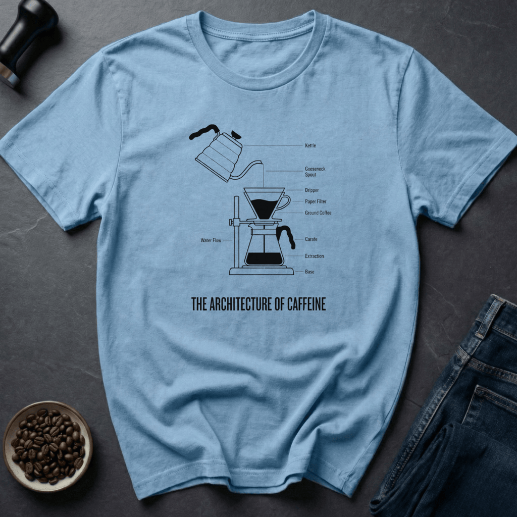 Coffee graphic Architecture Caffeine T-Shirt in by Caffeine Dept
