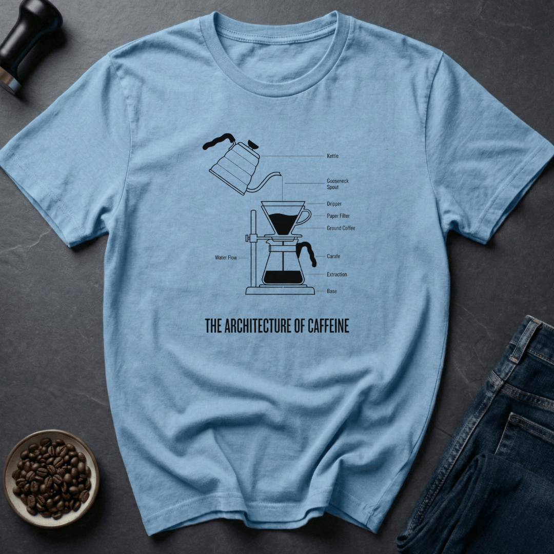 Coffee graphic Architecture Caffeine T-Shirt in by Caffeine Dept