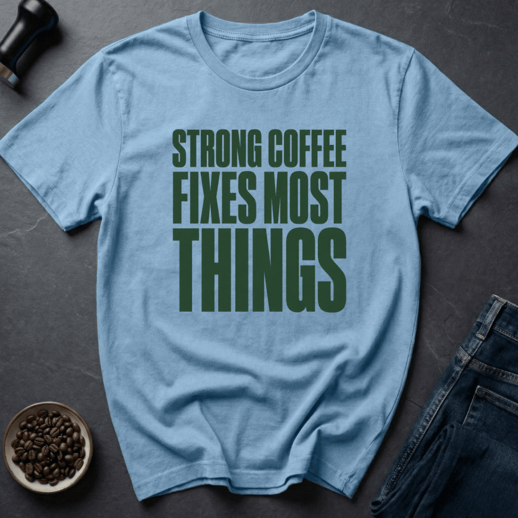 Coffee graphic Strong Coffee T-Shirt in by Caffeine Dept