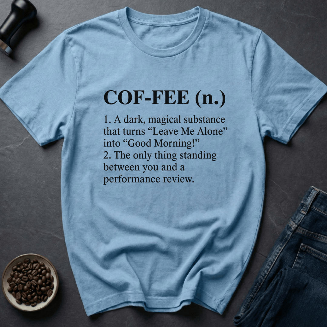 Coffee graphic Coffee Definition T-Shirt in by Caffeine Dept