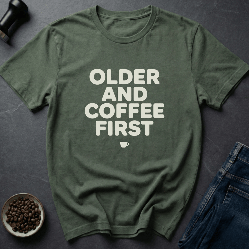 Coffee graphic Older Fuel T-Shirt in by Caffeine Dept