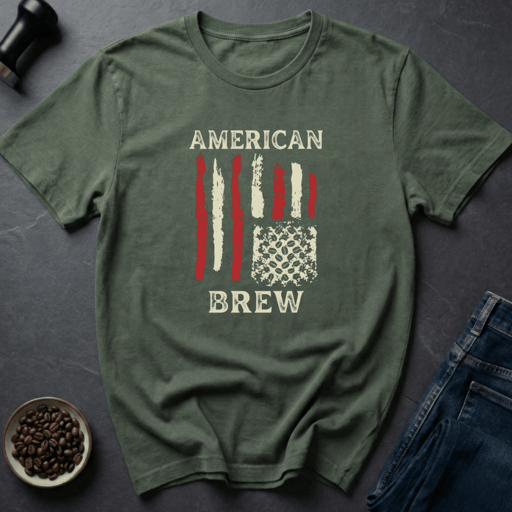 Coffee graphic Patriot Pour T-Shirt in by Caffeine Dept