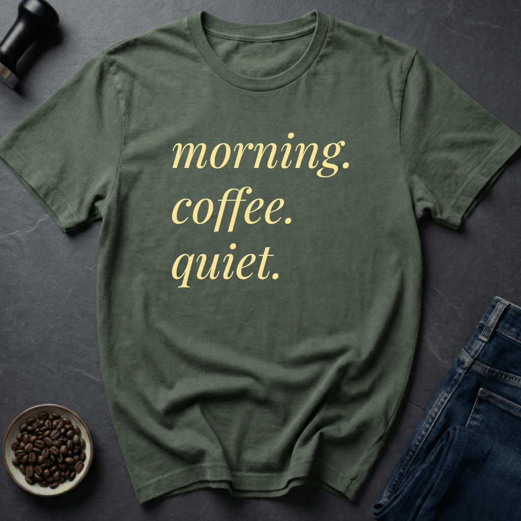 Coffee graphic Coffee Quiet T-Shirt in by Caffeine Dept