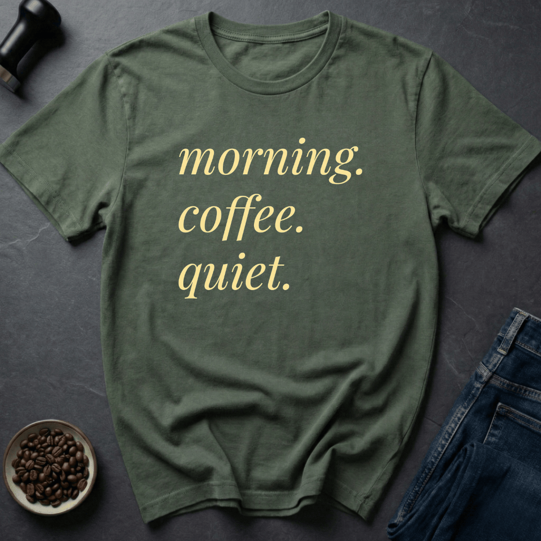 Coffee graphic Coffee Quiet T-Shirt in by Caffeine Dept