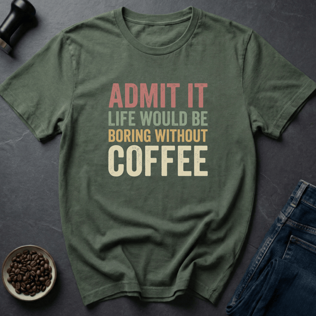 Coffee graphic Admit It T-Shirt in by Caffeine Dept