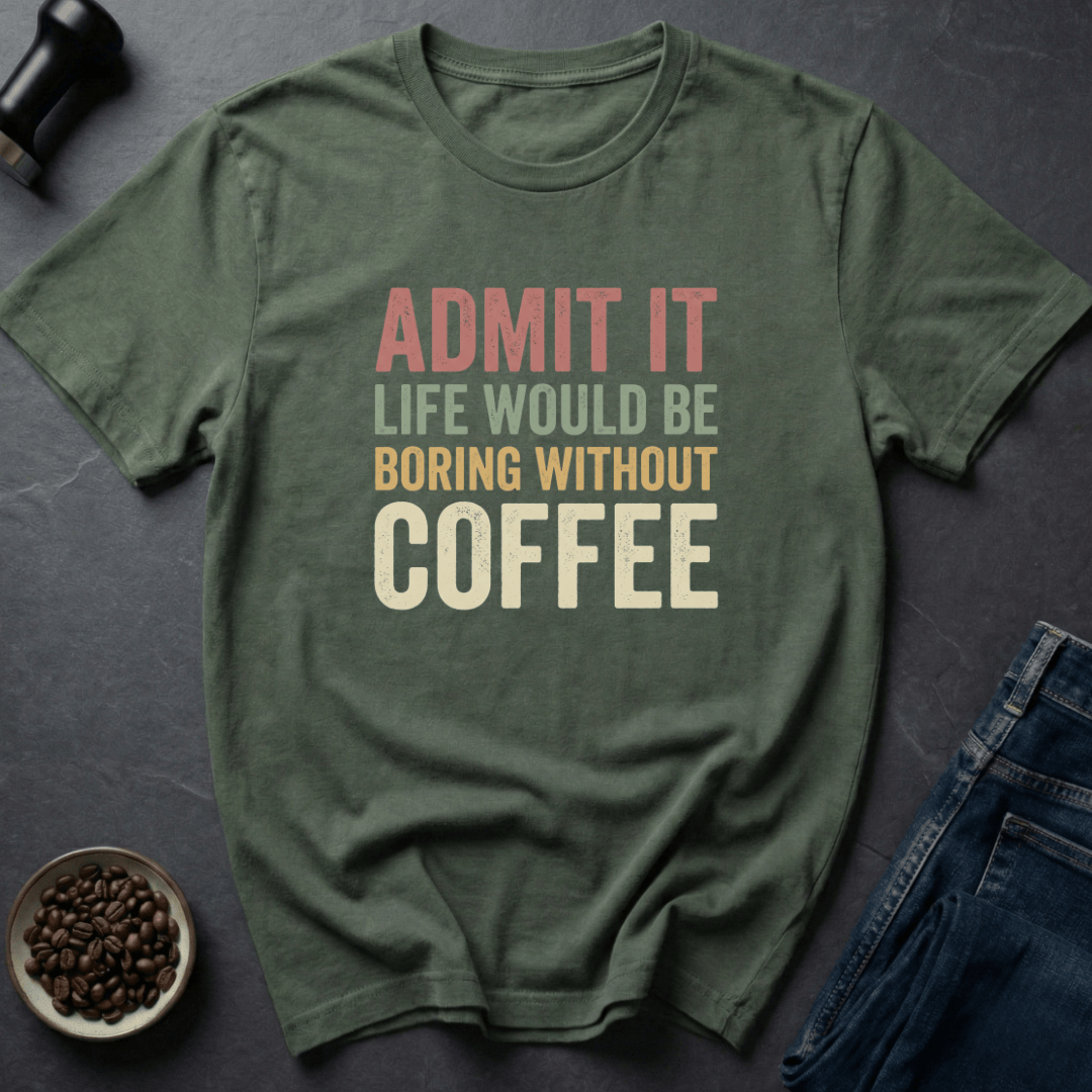 Coffee graphic Admit It T-Shirt in by Caffeine Dept