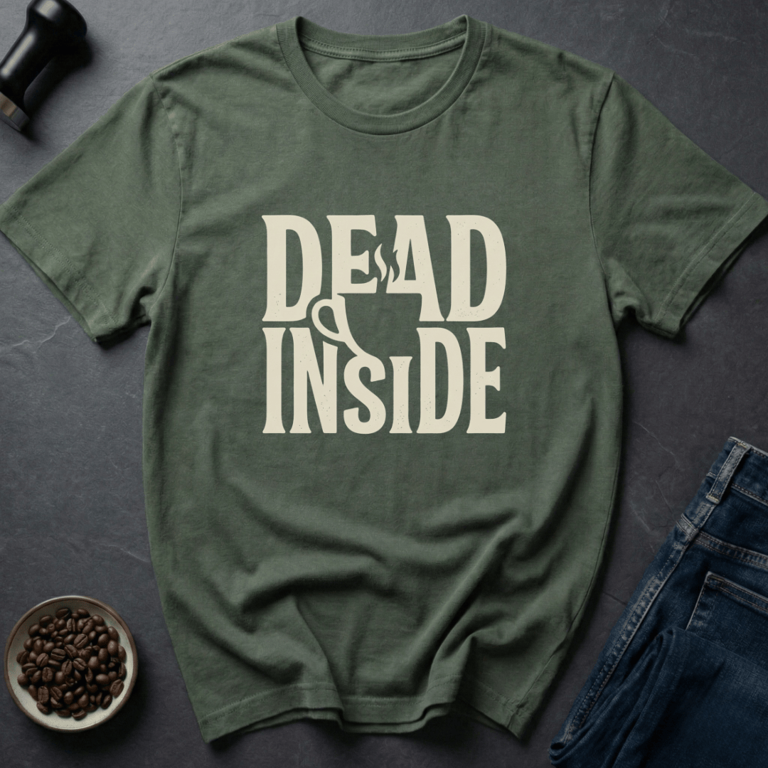 Coffee graphic Dead Inside T-Shirt in by Caffeine Dept