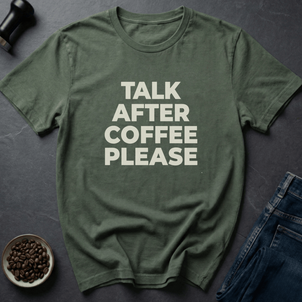Coffee graphic Now Talking T-Shirt in by Caffeine Dept